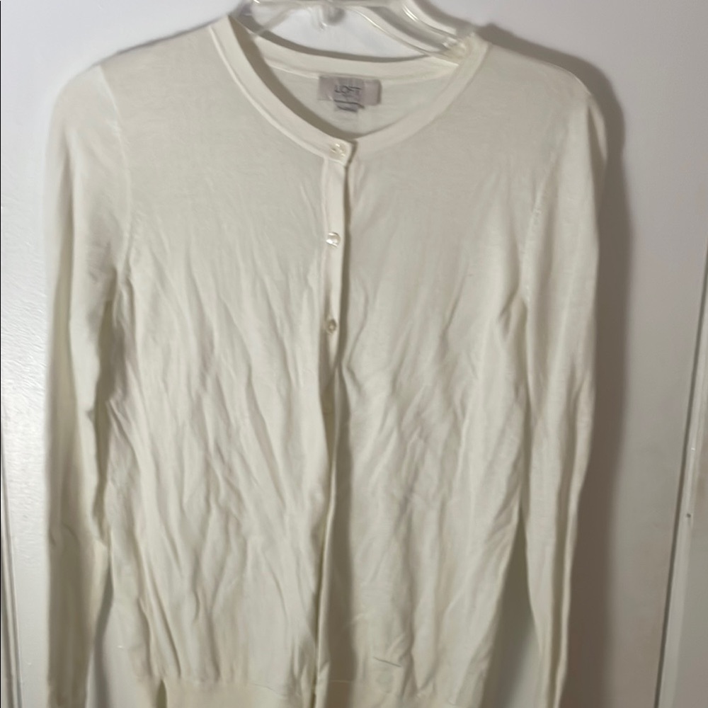 Women's Cream Cardigan Sweater